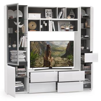 Гостиная Mobi Сидней Комплектация № 42 13.63 + 15.57 2шт + 13.201 + 13.202