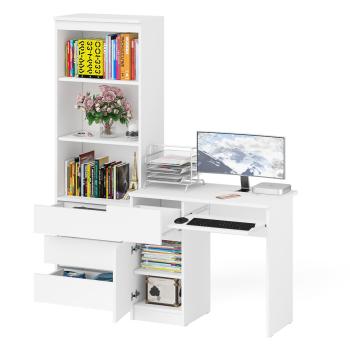 Стол компьютерный СВК Мори МС-1 левый + Стеллаж МСТ600.3