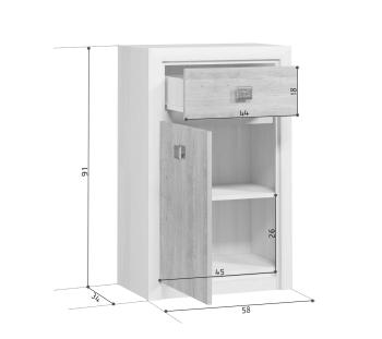 Тумба БРВ Мебель Koen KOM1D1S