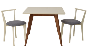 Орех/Слоновая Кость/Рогожка Серый