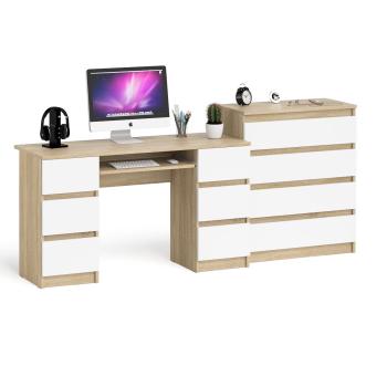 Дуб сонома/белый