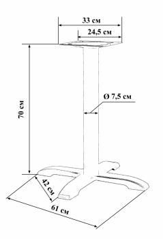Подстолье обеденное Dobrin LMS-5009-2