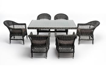 Обеденная группа из искусственного ротанга на 6 персоны 4sis Амароне