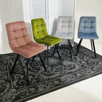 Стул M-City Chilli Square велюр, черный каркас