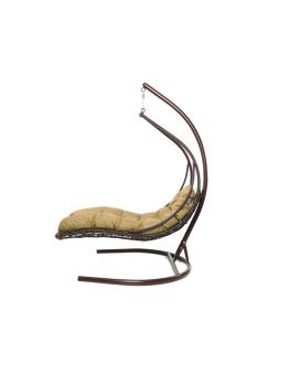 Подвесное кресло M-group ЛЕЖАЧЕЕ с ротангом коричневое