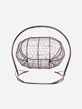 Подвесной диван M-group ЛЕЖЕБОКА с ротангом коричневый