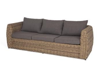 Диван из искусственного ротанга (гиацинт) трехместный 4sis Кальяри