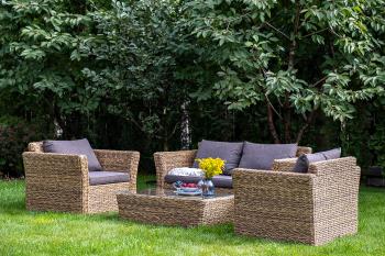 Лаунж-зона из искусственного ротанга (гиацинт) 4sis Капучино Сингл