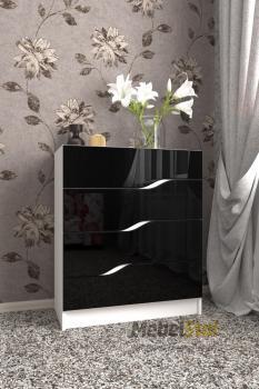 Черный глянец/белый