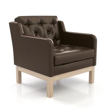 Сосна/Темно-коричневый кожзам