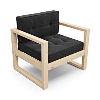 Сосна/Черная рогожка