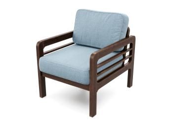 Орех/Рогожка голубая