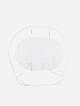 Подвесной диван M-group ЛЕЖЕБОКА с ротангом белый