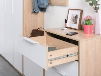 Прихожая Mobi Куба 7 Прихожая обувница 13.58 + Вешалка 10.122 + обувница 13.114 + Зеркало