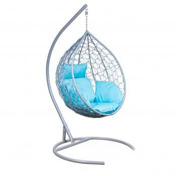 Каркас Серый металлик/Подушка Бирюза яркая