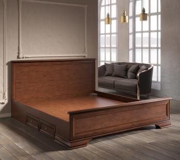 Кровать БРВ Мебель KENTAKI S320-LOZ180x200 + выкатные ящики