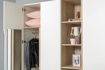 Шкаф двухстворчатый Mobi Муссон 13.198 + 13.349 Стеллаж