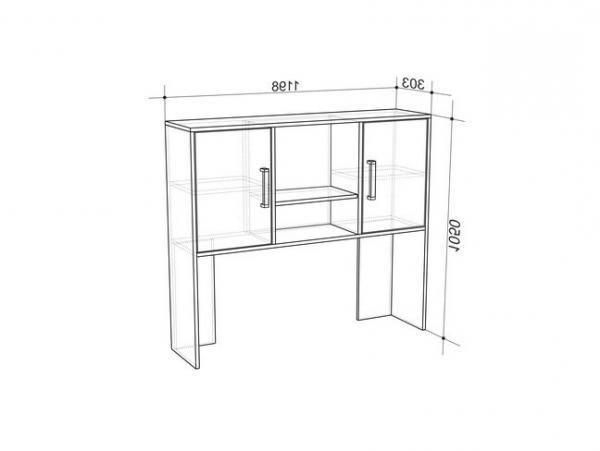 Надстройка стола компьютерного Мебельсон Лайт-2 1200