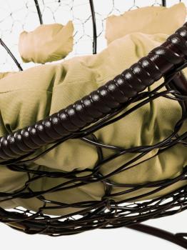 Подвесной диван M-group ЛЕЖЕБОКА с ротангом коричневый