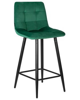 сиденье зелёный велюр (108-64), черные матовые ножки