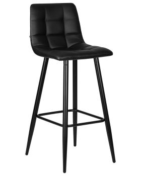 сиденье черная экокожа (P-01), черные матовые ножки