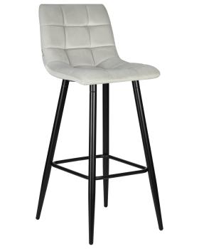 сиденье светло-серый велюр (108-52), черные матовые ножки