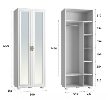 Шкаф с зеркалом Compass Монблан МБ-26К
