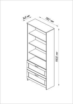 Стеллаж Гуд Лакк Сириус 78х190 (2 ящика)