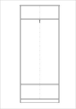 Шкаф для одежды Гуд Лакк Сириус (2 двери и 1 ящик)