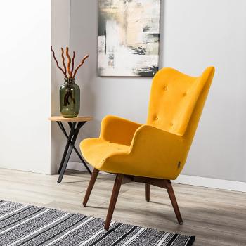 Кресло R-home Хайбэк Тёмный орех