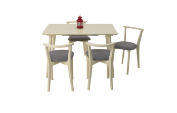 Слоновая Кость/Рогожка Серый