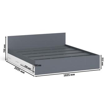 Кровать с ящиками СВК Мори 1800