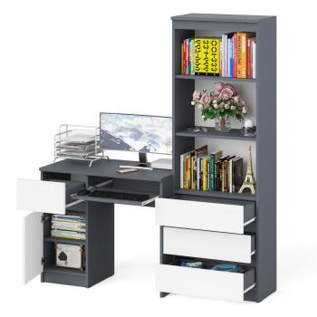 Стол компьютерный СВК Мори МС-1 левый + Стеллаж МСТ600.3