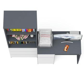 Стол компьютерный СВК Мори МС-1 левый + Стеллаж МСТ600.3