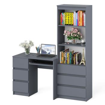 Стол компьютерный СВК Мори МС-6 левый + Стеллаж МСТ600.3