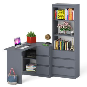 Стол компьютерный СВК Мори МС-16 правый + Стеллаж МСТ600.3