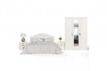 Спальный гарнитур Mobi Ливерпуль № 1 Кровать 11.08 + две Тумбы 08.146 + Шкаф 08.45.01 + карниз 1500С