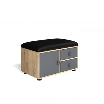 Дуб золотой крафт/Серый графит/С.-118