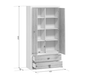 Шкаф БРВ Мебель КОЕН REG2D2S