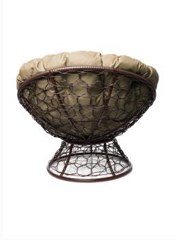 Кресло M-group ПАПАСАН с ротангом коричневое