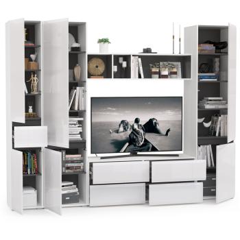 Гостиная Mobi Сидней Комплектация № 27 13.63 + 15.57 + 13.200 2шт + 13.202