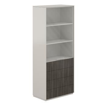 Шкаф высокий со стеклом, с 4 ящиками Norden NZ-0302