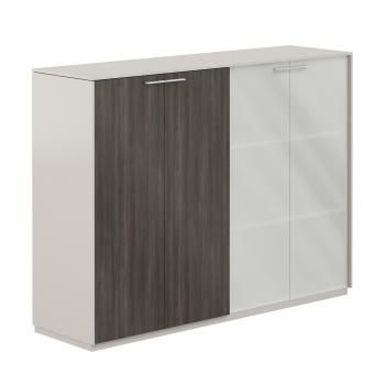 Шкаф средний + Шкаф средний со стеклом матовым Norden NZ-0305+NZ-0335