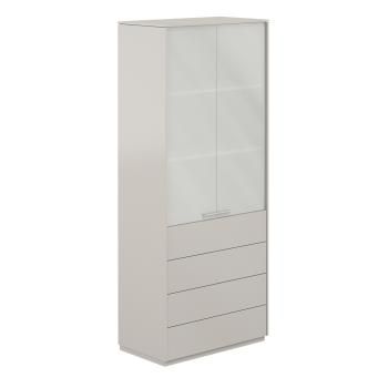Шкаф высокий со стеклом матовым, с 4 ящиками Norden NZ-0332
