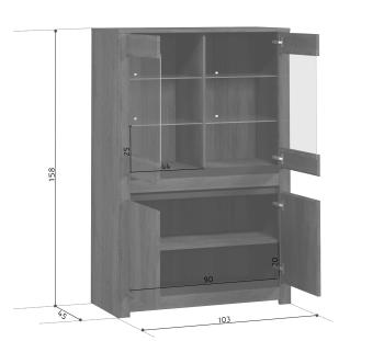 Шкаф БРВ Мебель KADA S404-REG2W2D