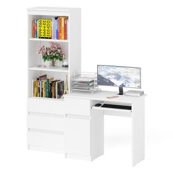 Стол компьютерный СВК Мори МС-1 левый + Стеллаж МСТ600.3