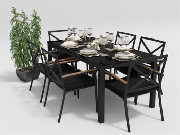 Обеденная группа Gardenini CALMA 180 см