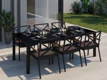 Обеденная группа Gardenini CALMA 220 см