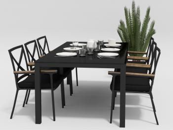 Обеденная группа Gardenini CALMA 220 см