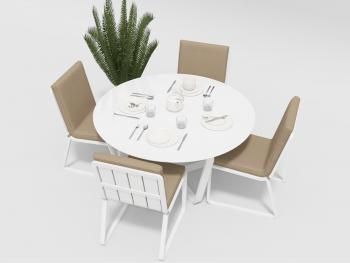 Обеденная группа Gardenini PRIMAVERA стулья без подлокотников